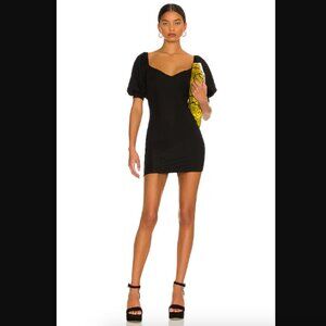 More To Come Dress Women Small Black Lizzy Puff Sleeve Romantic Feminine Minimal